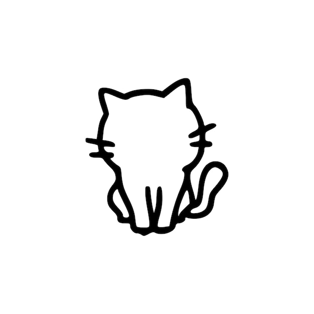 Ilustración de gato vectorial