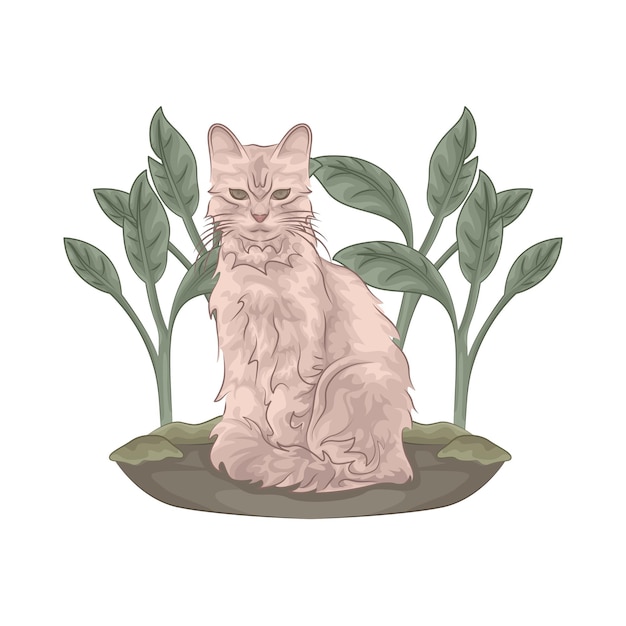 Vector ilustración de un gato