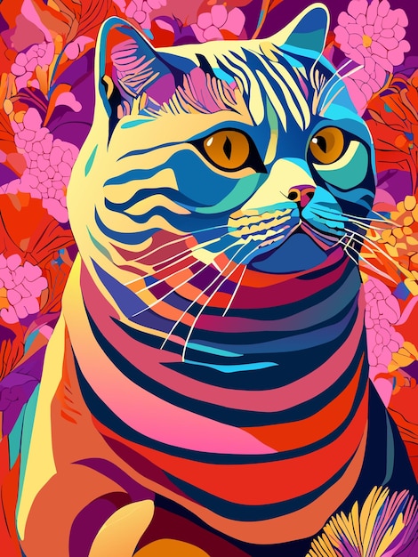 Vector ilustración del gato