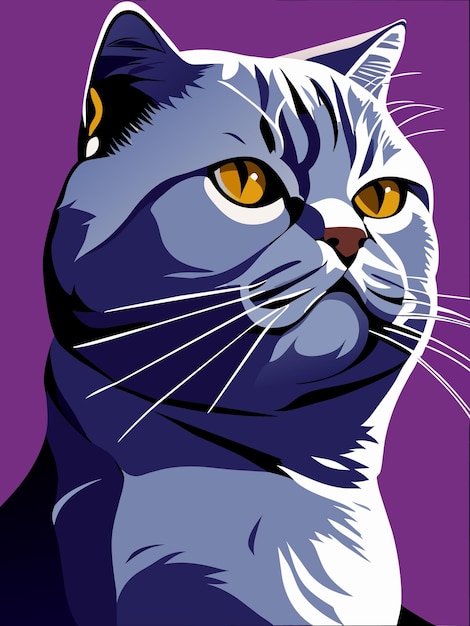 Vector ilustración del gato