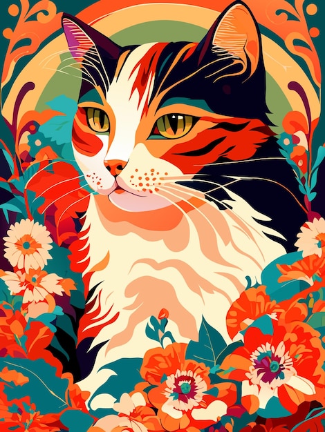 Vector ilustración del gato