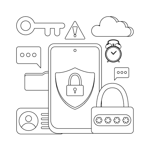 Ilustración general de la seguridad cibernética