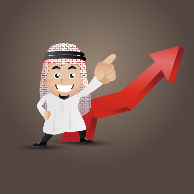 Ilustración de gente de negocios árabe