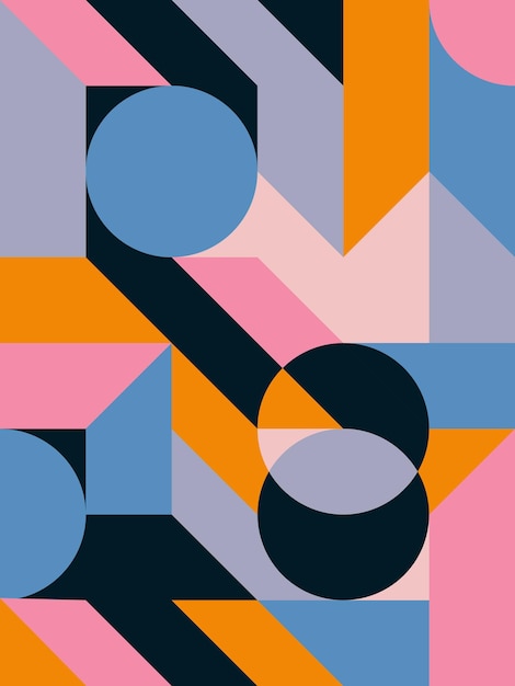 Ilustración geométrica abstracta vintage Perfecta para pinturas, carteles, vallas publicitarias o portadas