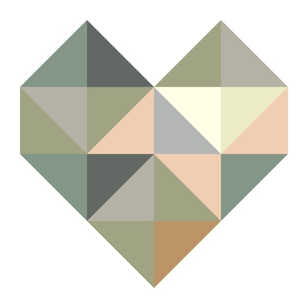 Ilustración geométrica del amor