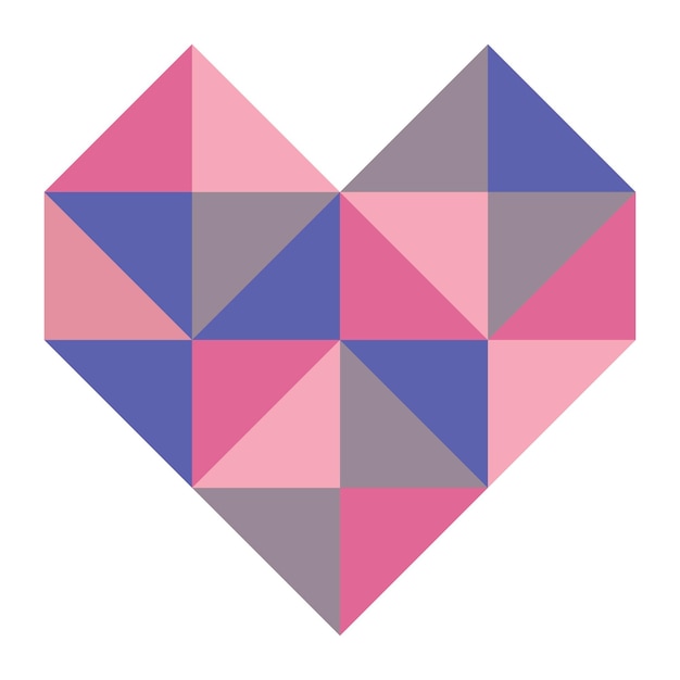 Ilustración geométrica del amor