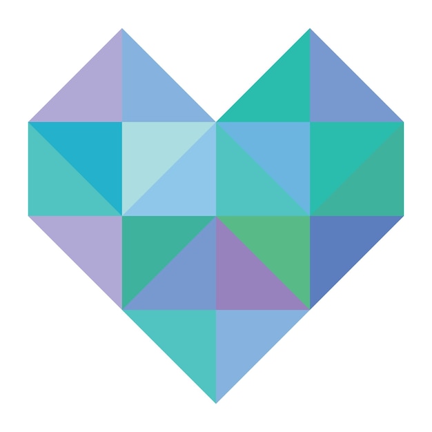 Ilustración geométrica del amor