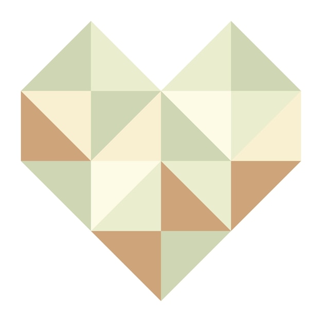 Ilustración geométrica del amor