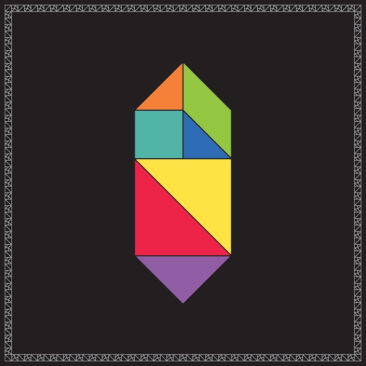 Vector ilustración geométrica colorida del hexágono vectorial del rompecabezas tangram