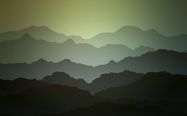 Ilustración geométrica creativa en estilo de montaña