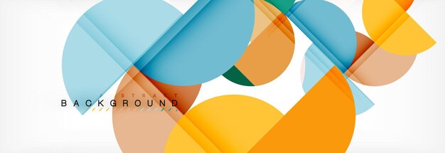 Ilustración geométrica de fondo abstracto del círculo