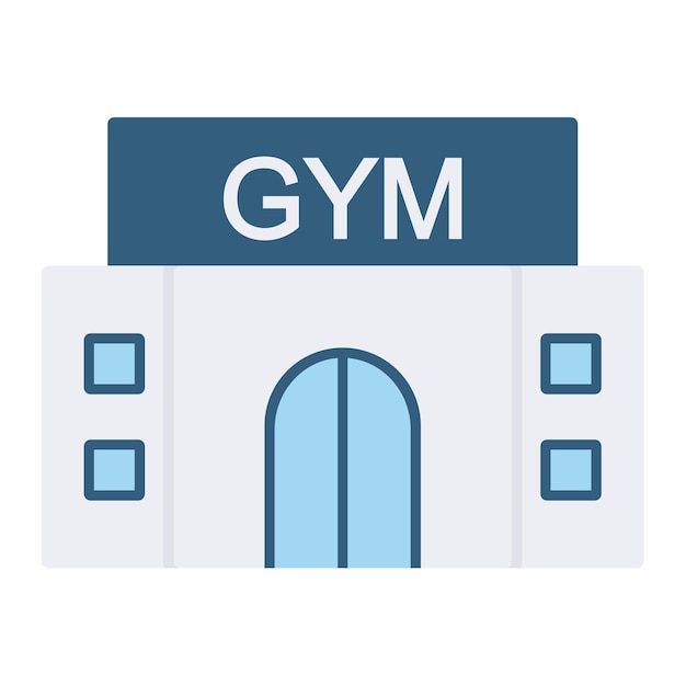 Ilustración del gimnasio plano