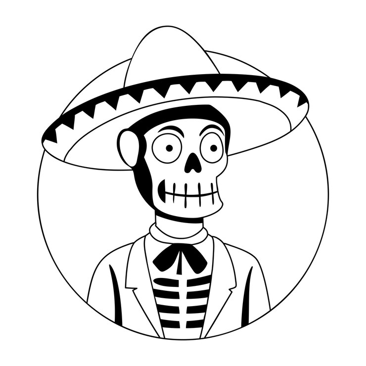 Vector una ilustración glifica de un personaje muerto