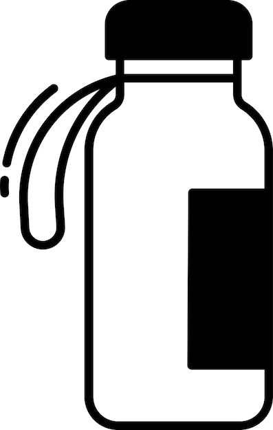Ilustración de glifo de agua y vector de líneas