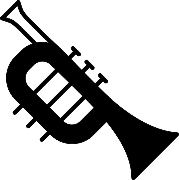 Ilustración de glifo de armónica y vector de líneas