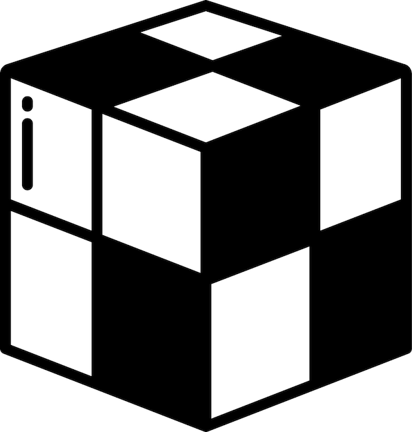 Ilustración de glifo de caja y vector de línea