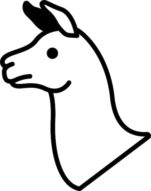 Vector ilustración de glifo de cara de llama y vector de línea