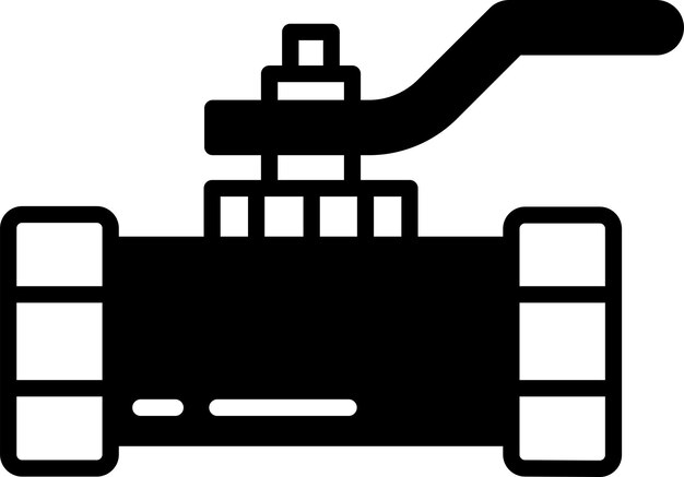 Ilustración de glifo de control de agua y vector de líneas