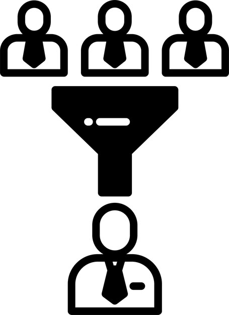 Ilustración de glifo de conversión y vector de línea