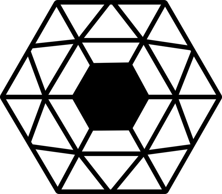 Vector ilustración de glifo de diamante y vector de líneas