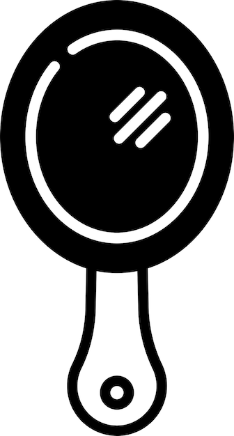 Ilustración de glifo de espejo y vector de línea