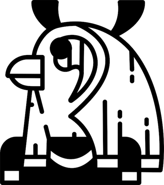 Ilustración del glifo de Horus y el vector de líneas