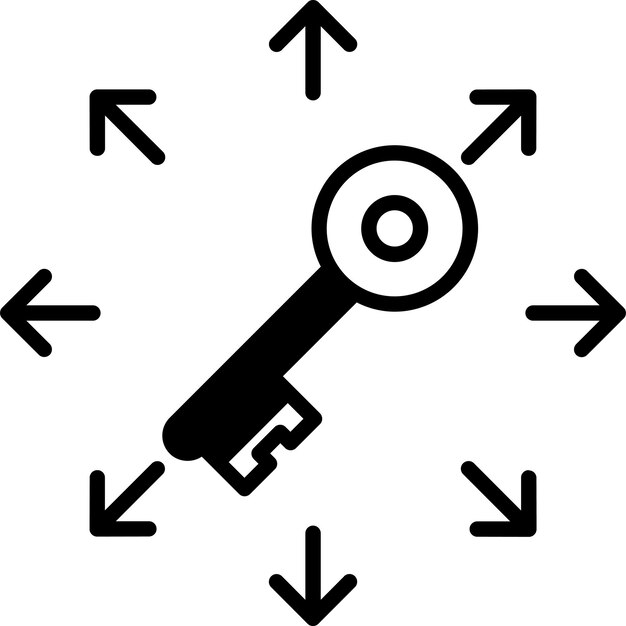 Ilustración de glifo de idea y vector de línea
