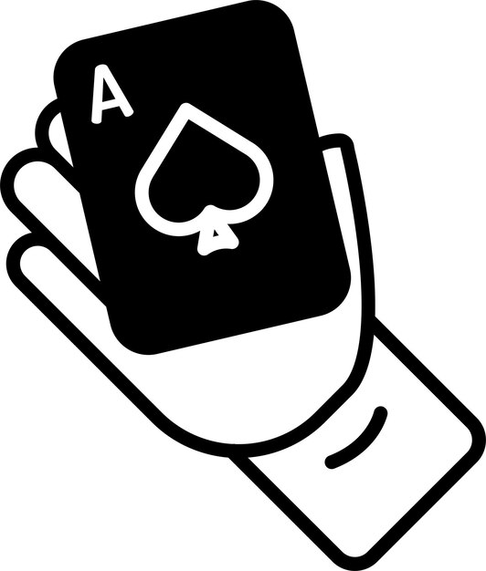 Ilustración de glifo de juego y vector de línea