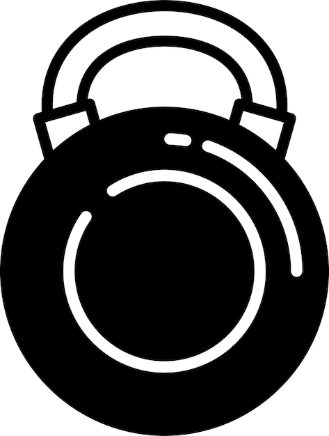 Ilustración del glifo de Kettlebell y del vector de líneas