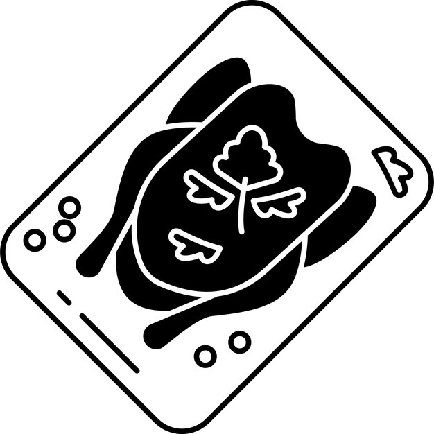 Ilustración de glifo de pavo y vector de líneas