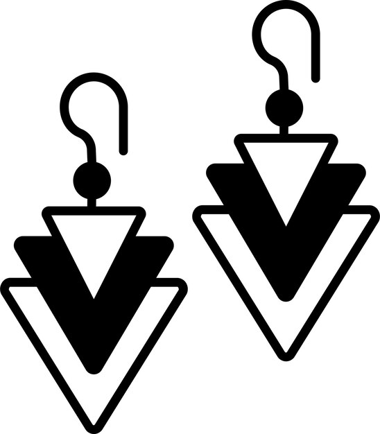 Ilustración de glifo de pendiente y vector de línea