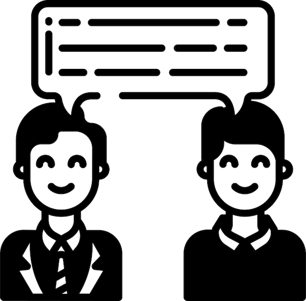 Ilustración de glifo de persona y vector de línea