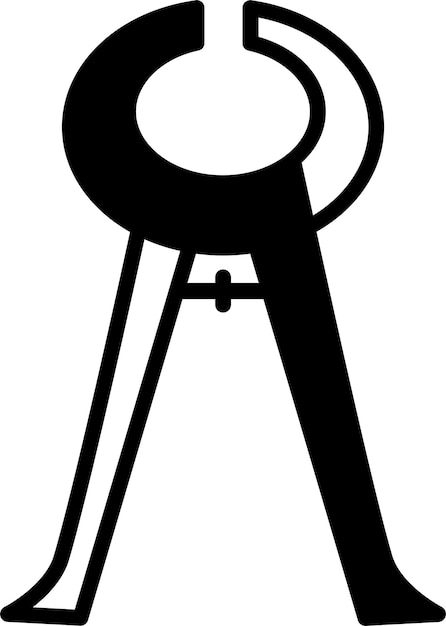 Ilustración de glifo de pruna y vector de línea