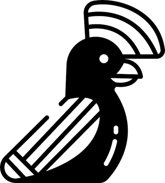Ilustración del glifo de Rupicola y del vector de líneas