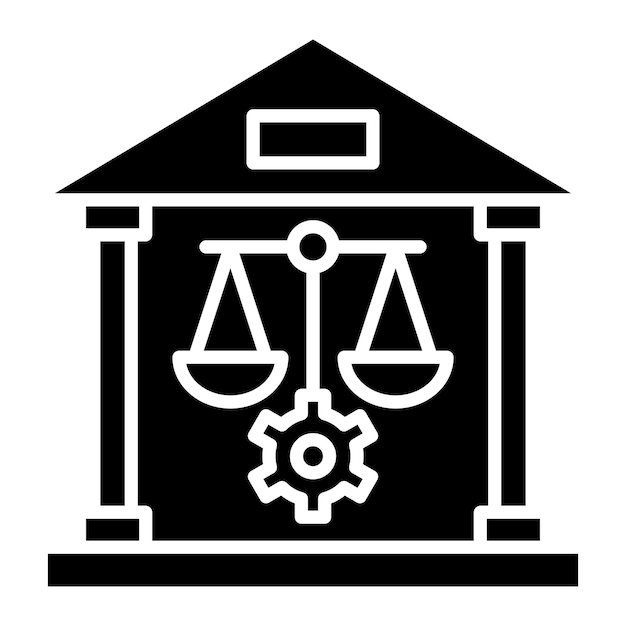Ilustración de glifo de servicio negro sólido