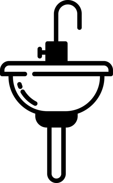 Ilustración de glifo de sumidero y vector de línea