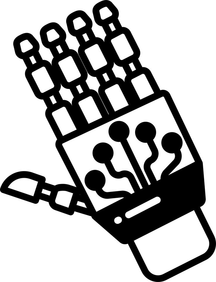 Vector ilustración de glifo de tablero de mano y vector de líneas