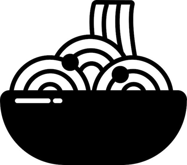 Ilustración de glifo de tomate y vector de líneas