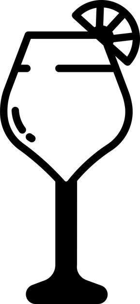 Ilustración de glifo y vector de línea de Pisco Sour