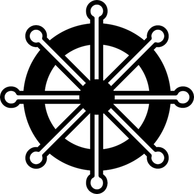 Ilustración de glifo y vector de líneas de Nautica
