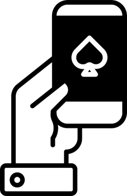 Ilustración de glifo y vector de líneas para teléfonos inteligentes