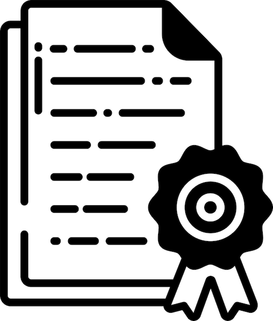 Ilustración de glifos y vectores de líneas de documentos premium