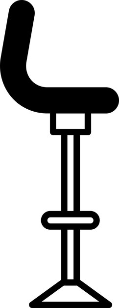Ilustración de glifos y vectores de líneas de sillas de bar