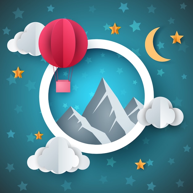 Ilustración de globo de aire
