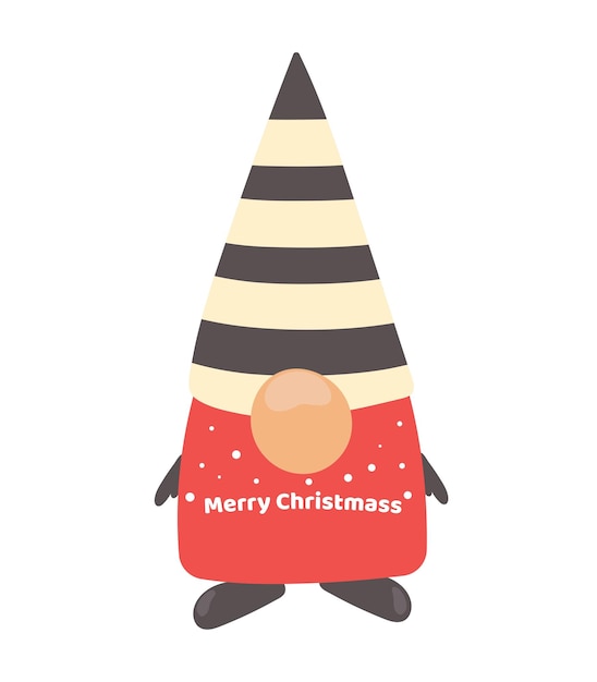 Ilustración de gnomo Ilustración de Navidad para embalaje web de postal Lindo gnomo dibujado a mano