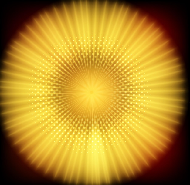 Ilustración de la golden sunburst