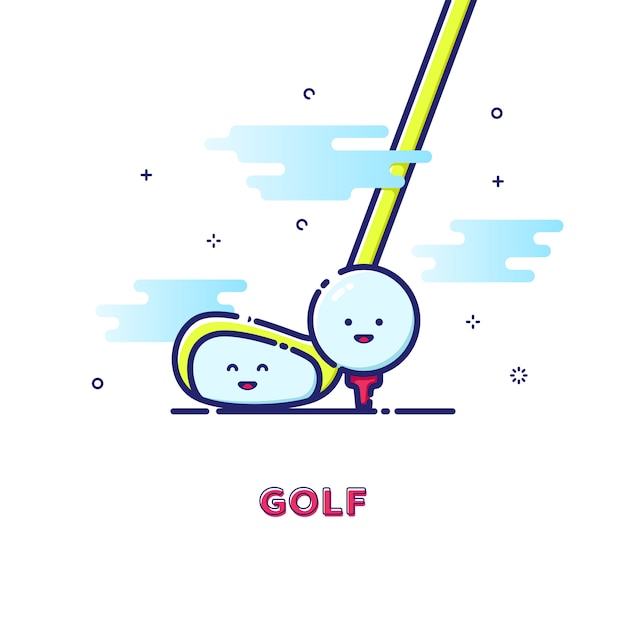 Ilustración de golf