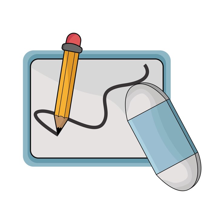 Vector ilustración de la goma de borrar