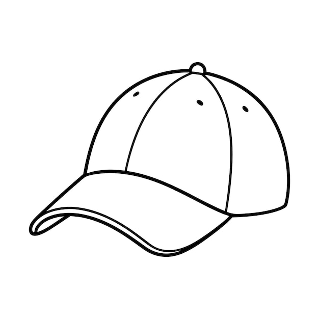 Ilustración de gorra de béisbol dibujada a mano