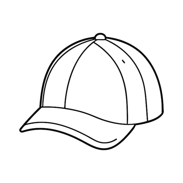 Ilustración de gorra de béisbol dibujada a mano